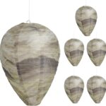2/4/6 Pack Wasp Nest Decoy, Realistic Gray Paper Fake Hornets Nest For Outdoor Hanging