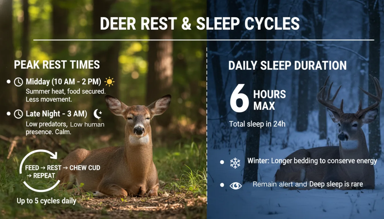explanation of when do deer sleep