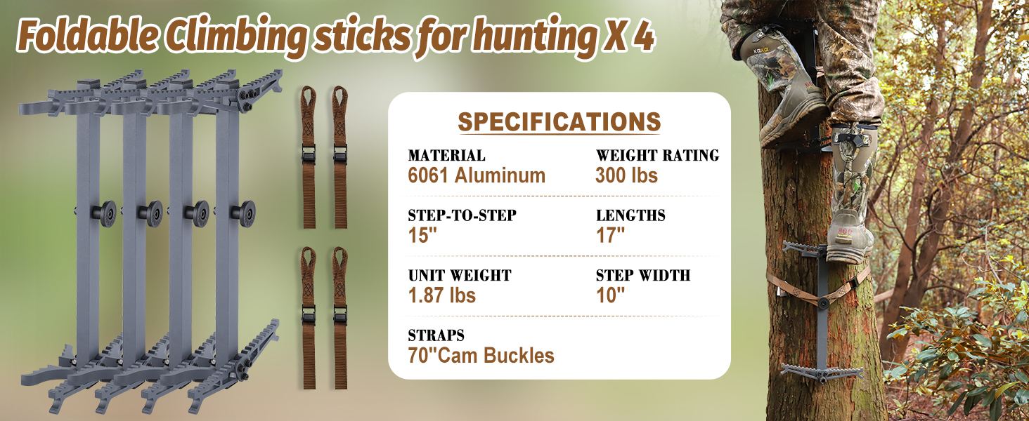 Kalkal 2 steps climbing stick specifications