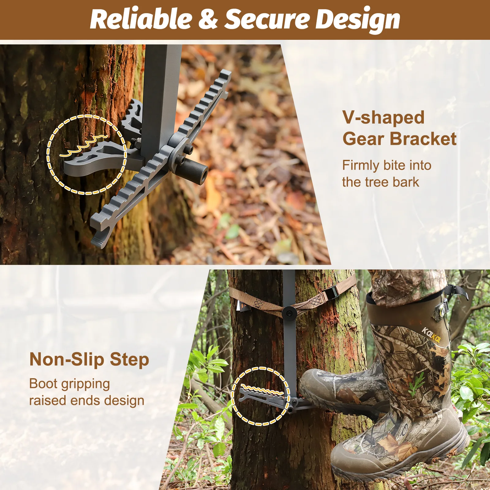climbing sticks reliable design climbing sticks feature reliable design with anti-slip steps and firm bracket biting into the tree