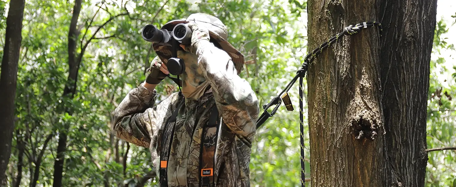 saddle hunting with kalkal tree stand safety line