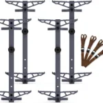 Kalkal 20'' Aluminum Climbing Sticks With Adjustable Dual I-Shaped Steps (4 Packs)