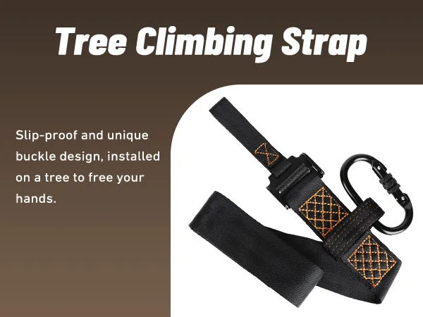 Kalkal tree climbing strap allows hunters attach to the tree and stay safe at all time