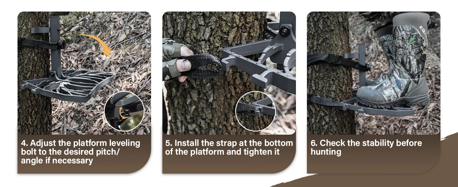 instructions on how to use Kalkal hunting saddle platform