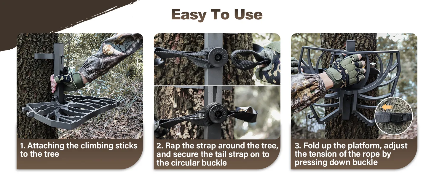 how to set up Kalkal hunting saddle platform 2