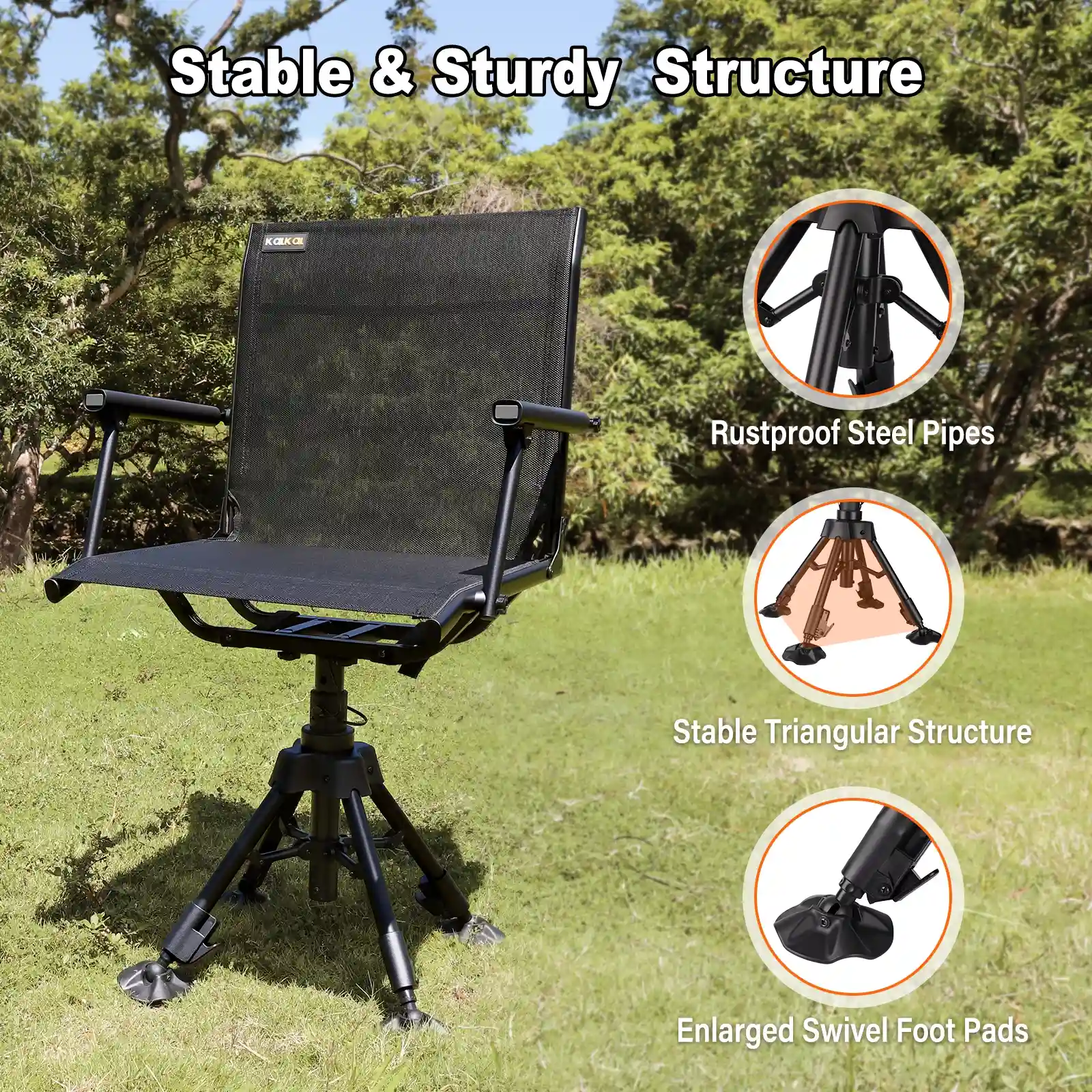 hunting chair with steel structure hunting chair with steel structure