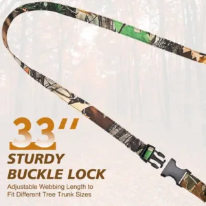 hunting umbrella with buckle straps to acctach to various trees