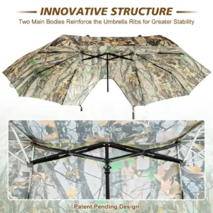 innovative 2 person umbrella for group hunters