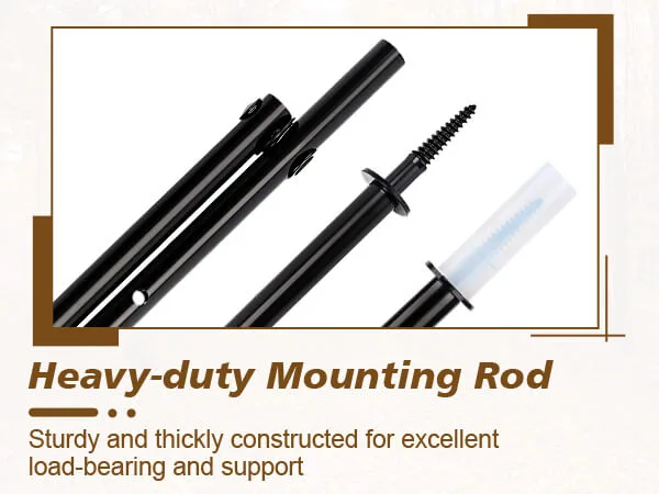 umbrella mounting rod with sharp threads