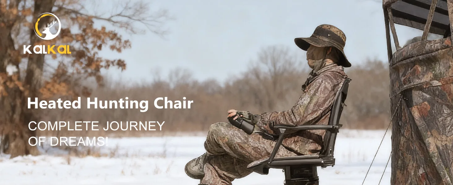 Kalkal heated hunting chair with arms