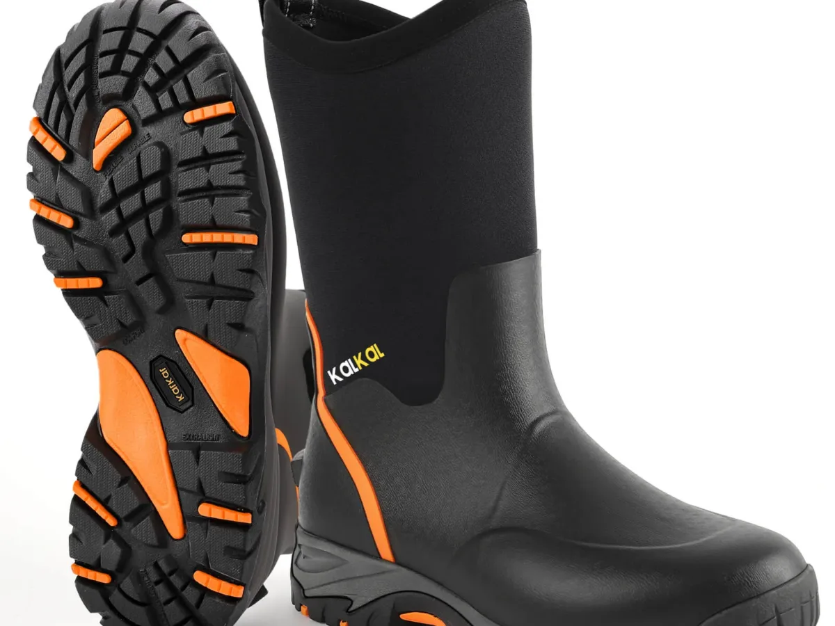 Men\'s Mid Calf Rubber Work Boots Waterproof Insulated Mud Boots Comfort Soles Men main image 2