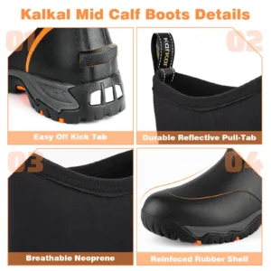 Kalkal mid calf boots details