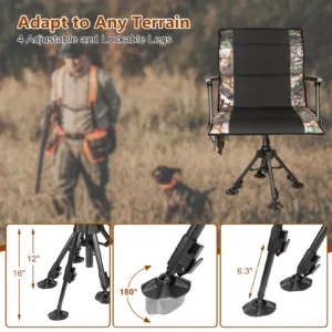comfortable hunting chair with stable legs