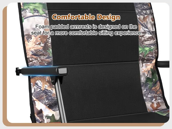 hunting chair with padded armrests
