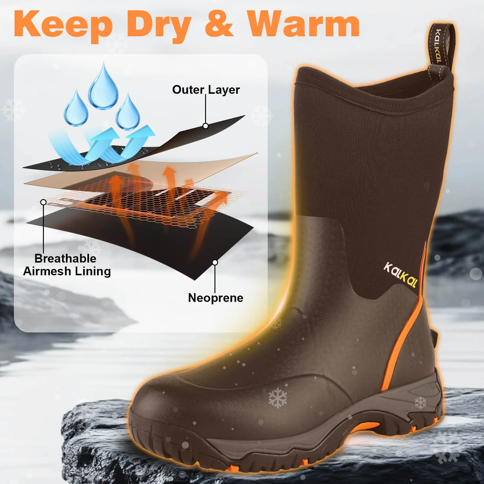 insulated pull on work boots insulated pull on work boots feature breathable liner and neoprene upper