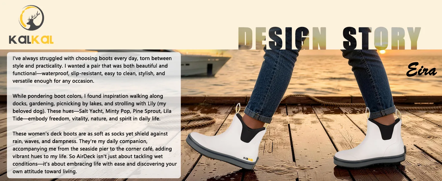 The design story for Kalkal AirDeck - women's deck boots upgraded version