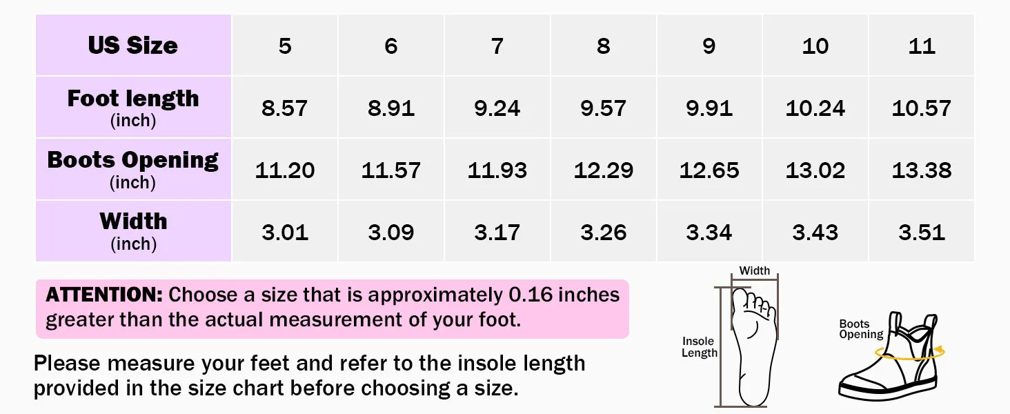 Kalkal womens deck boot size chart - KK108