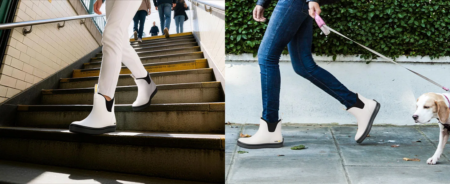 women's stylish rain boots for daily wear, dog walking