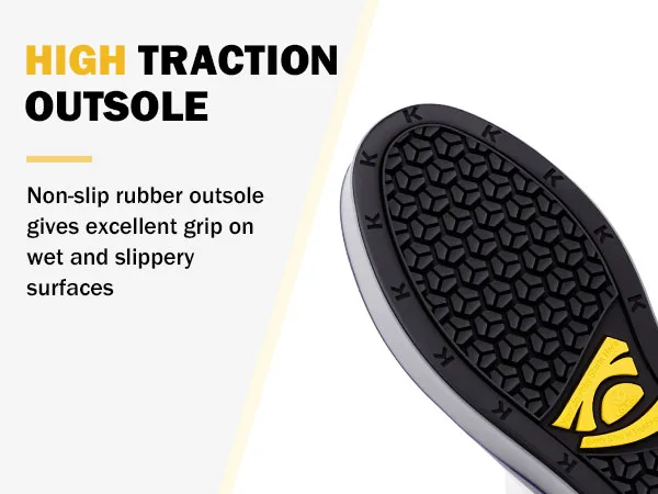 anti-slip outsoles for standing safeyly on a wet boat deck