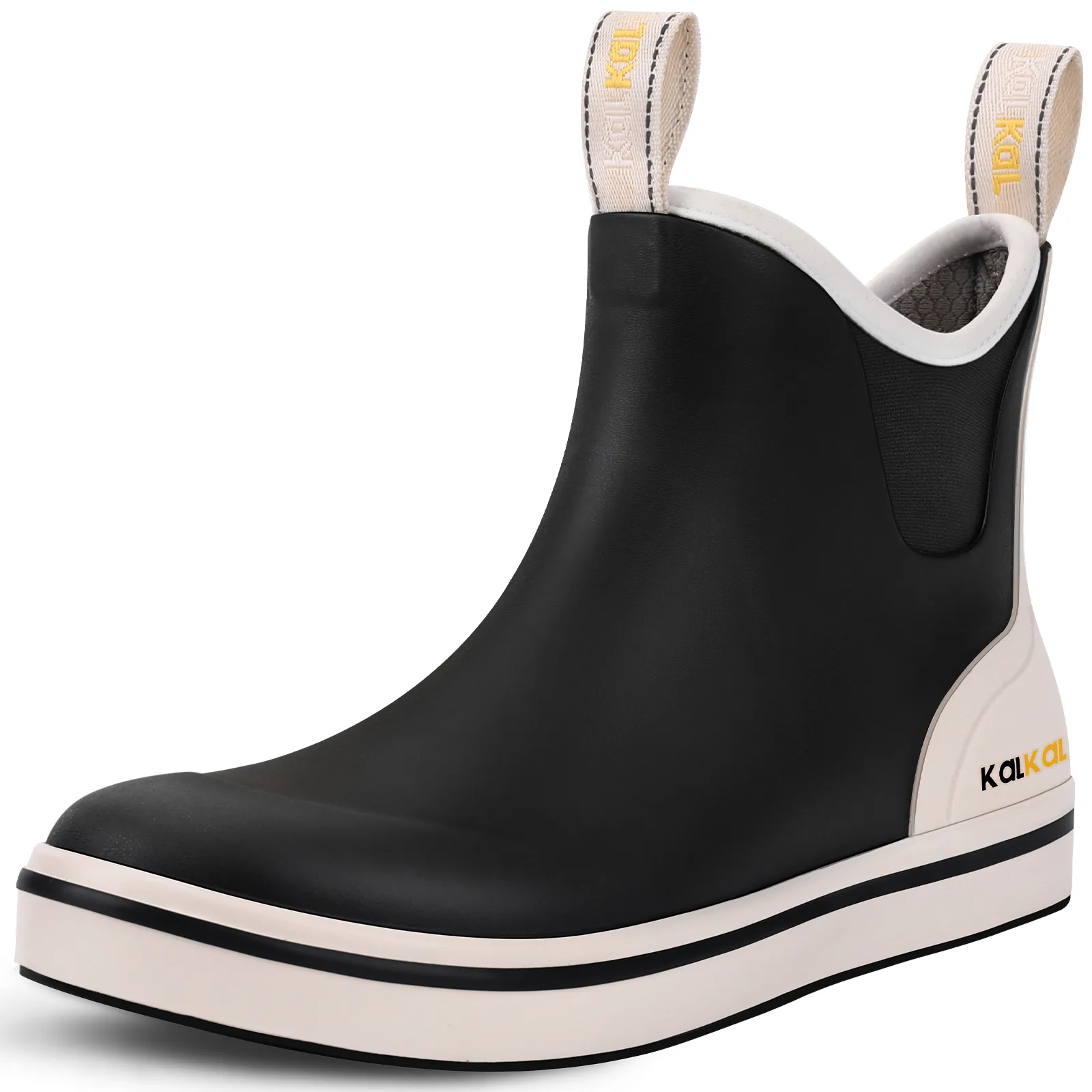 women's 6 in ankle deck boot Kalkal women's 6 in ankle deck boot in black color