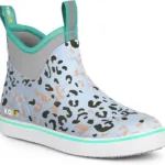 Kalkal Womens Camo Deck Boots, Waterproof Ankle Slip-On Boots For Fishing & Outdoors