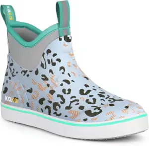 Kalkal women deck boots in Polarice color