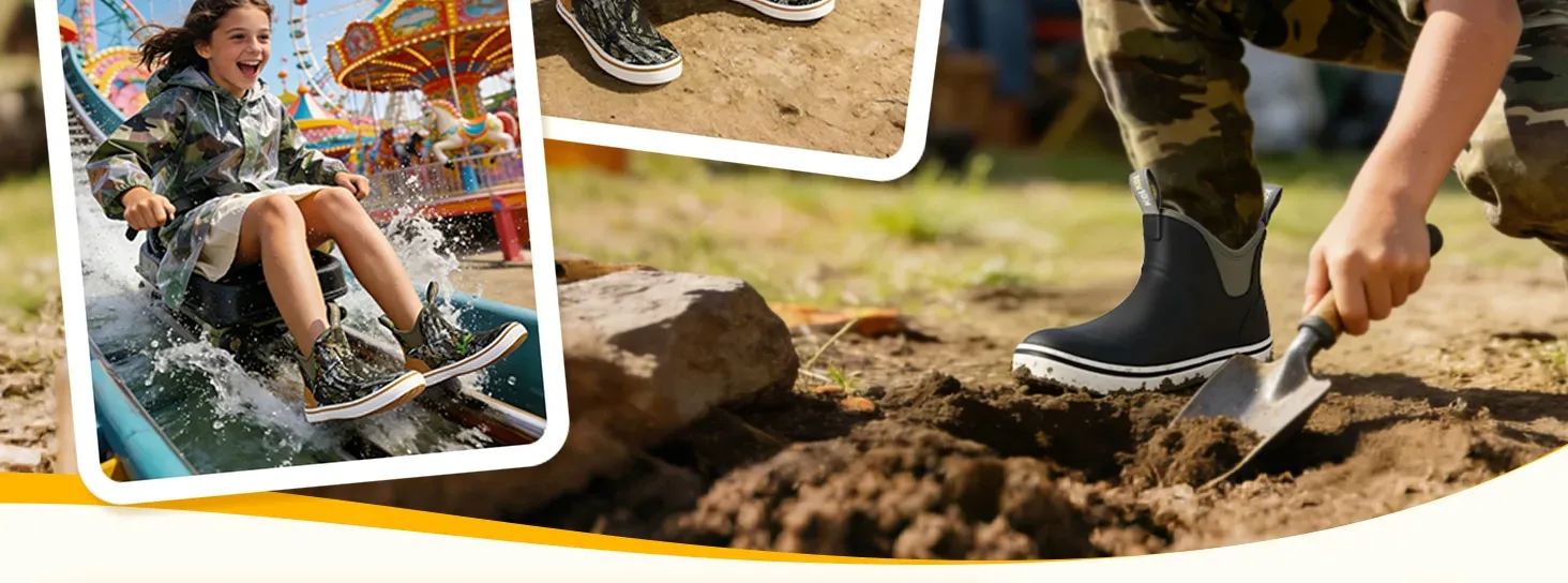 kids muck boots​, no wet and dirty feet anymore