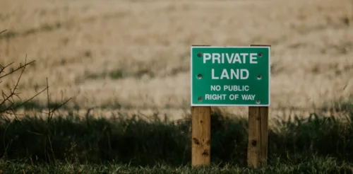 private land sign