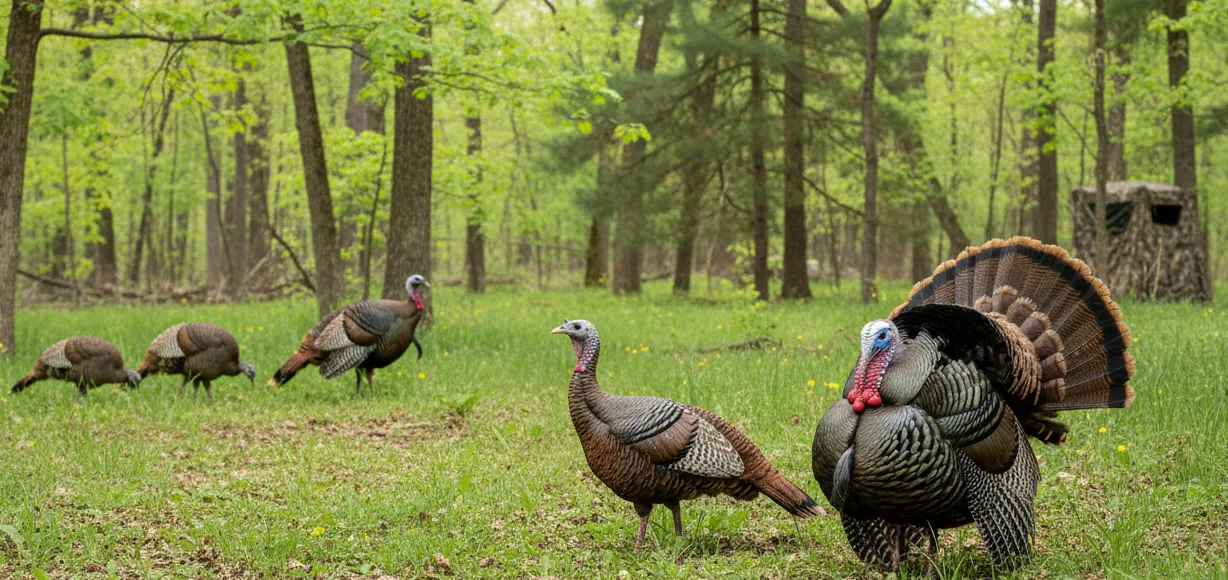 set up turkey decoys