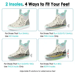 women's deck boots sale with 2 insoles to fit different foot types
