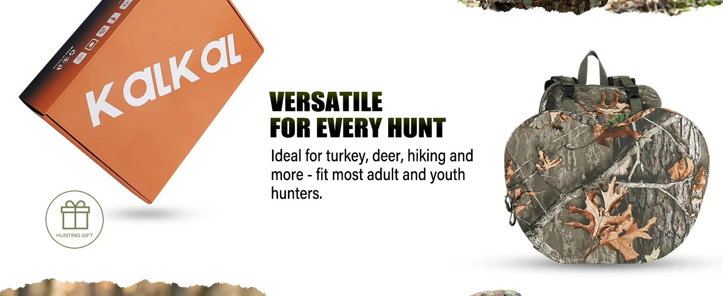 turkey hunting vest with integrated seat is versatile for turkey, deer hunting, hiking and more