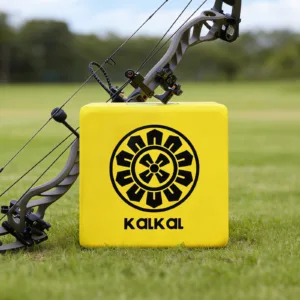 Kalkal archery range targets with compound bow in the outdoors