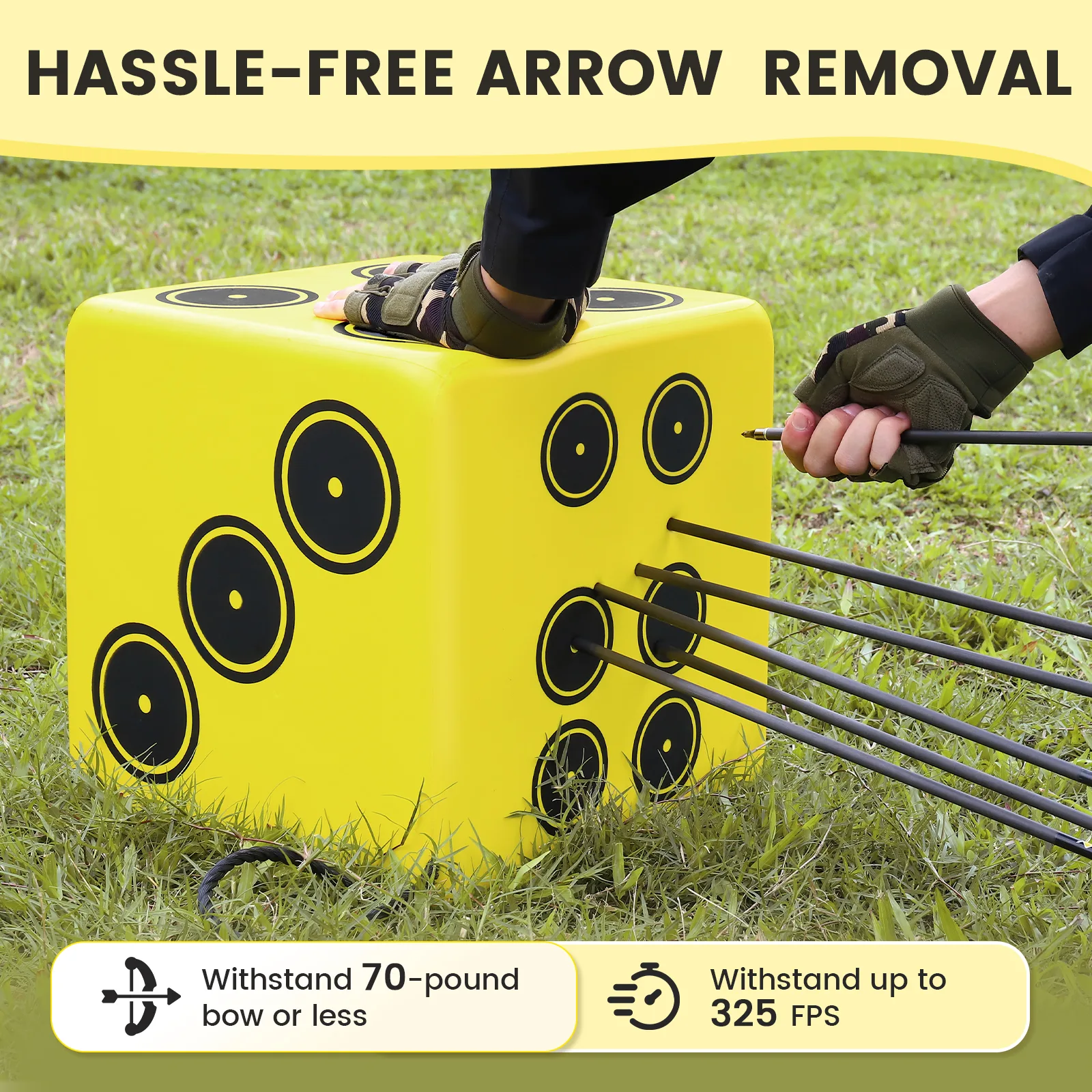 bow practice target easy removal easily remove the arrows from Kalkal bow practice target