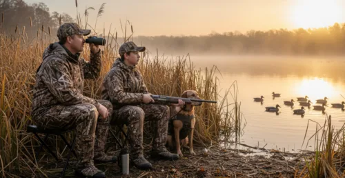 duck hunting with young kids