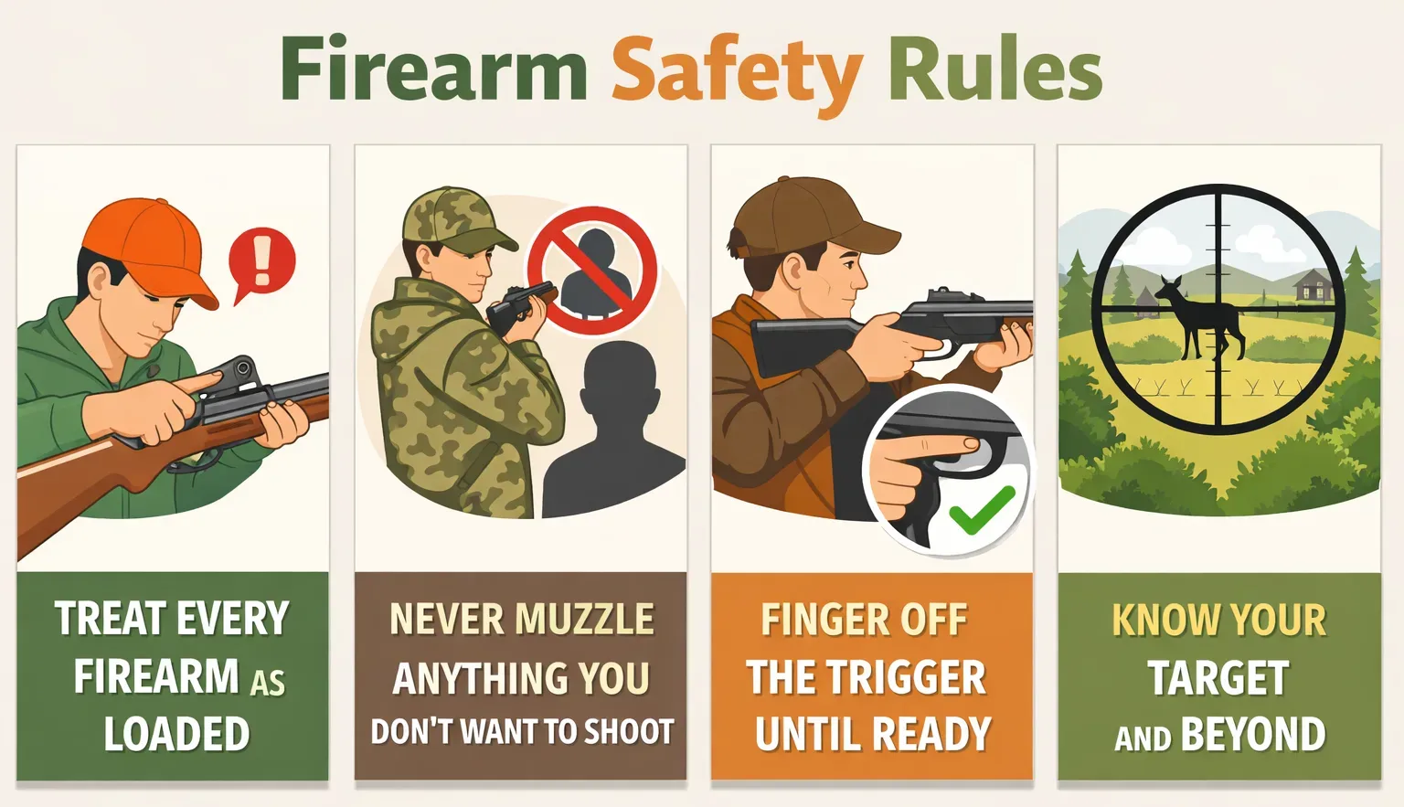 4 firearm safety rules