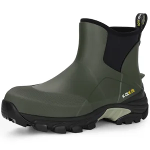 Upgraded Kalkal men's ankle rubber boots with new design