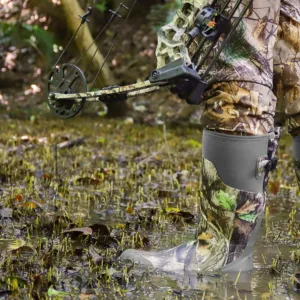 easily wash the Kalkal waterproof hunting boots in stream