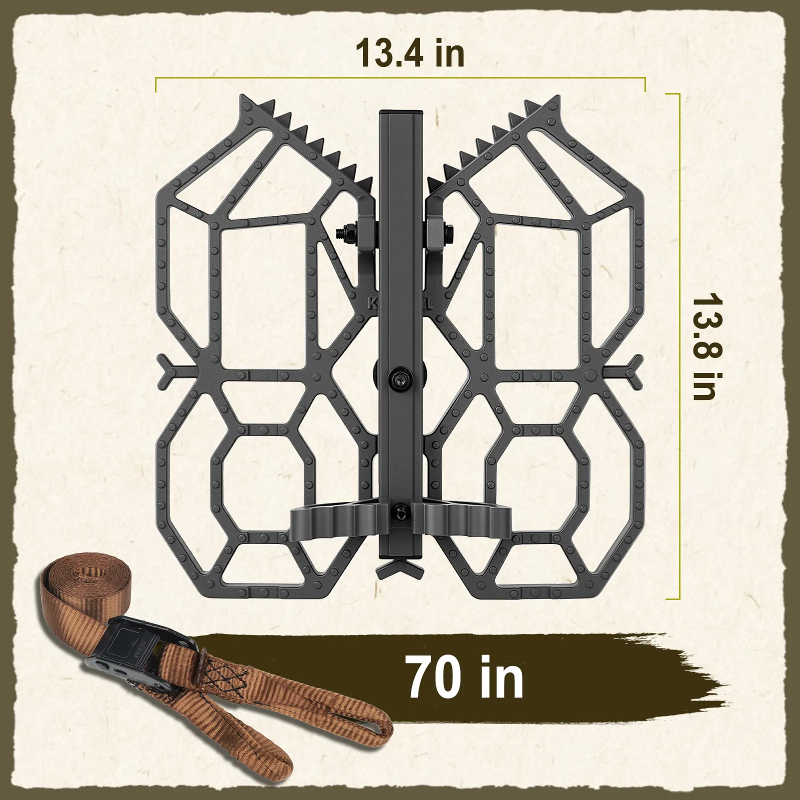 hunting-platform-dimensions Wide saddle hunting platform dimensions with a 13.8 x 13.4 inch standing area