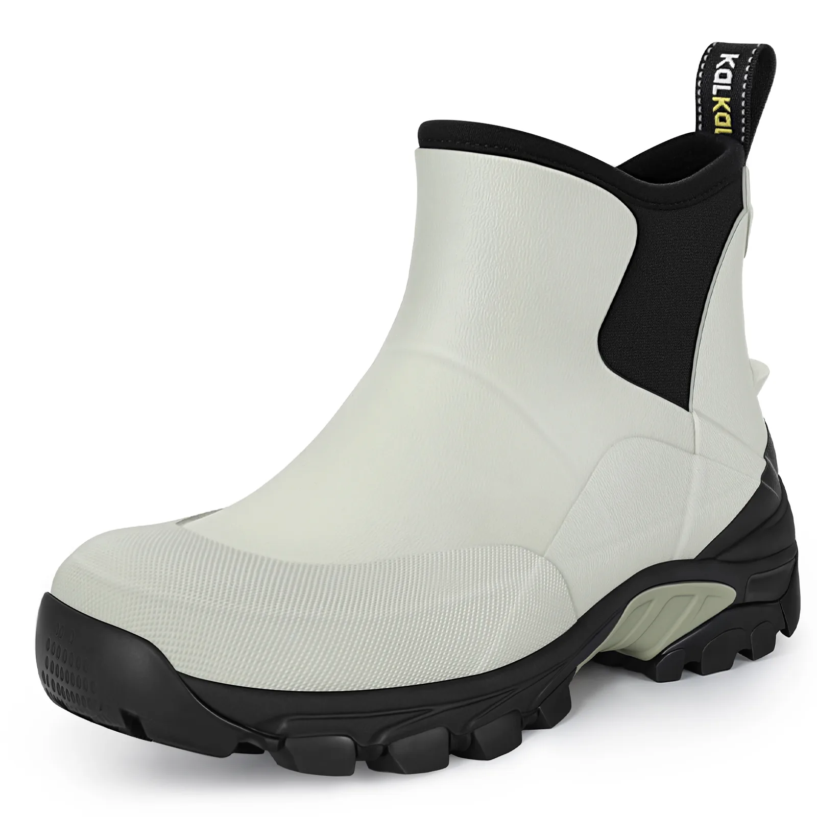 womens ankle deck boots grey Kalkal women's ankle rubber deck boots in grey color
