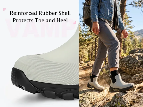 Reinforced toe design on women's waterproof deck boot