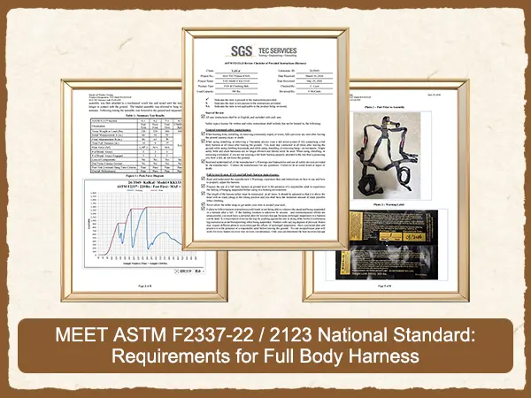 ASTM tested full body safety harness included with a hang-on tree stand