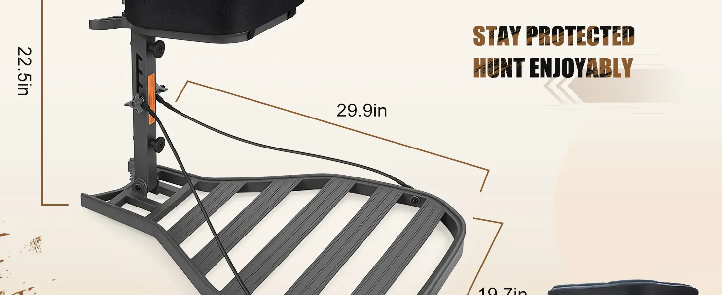 hunting hang on tree stand size specifications