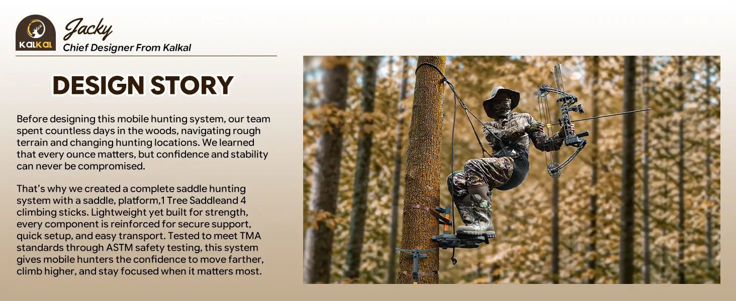 Complete saddle hunting system design for mobile hunting