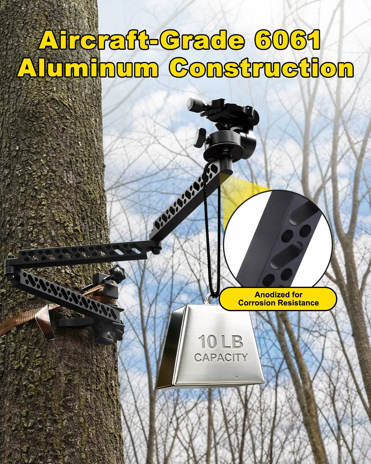 6061 aluminum hunting camera arm built for durable outdoor use