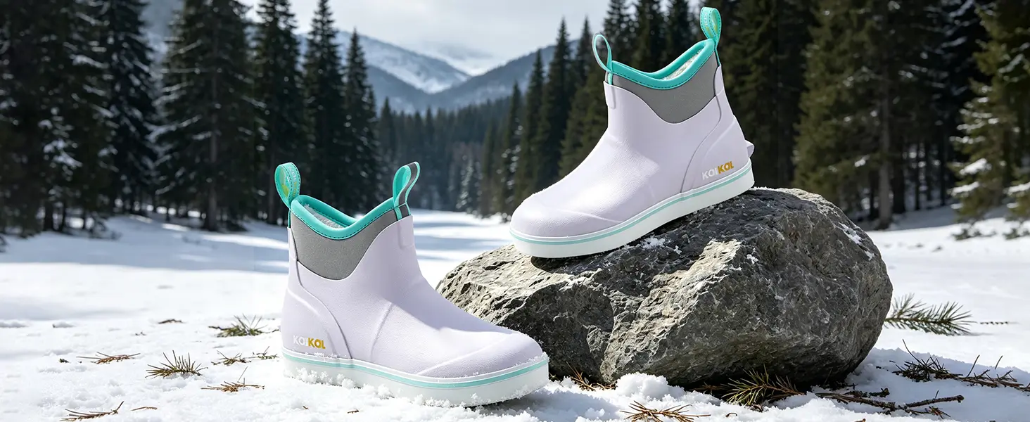 Fleece lined boots for cold and snowy weather